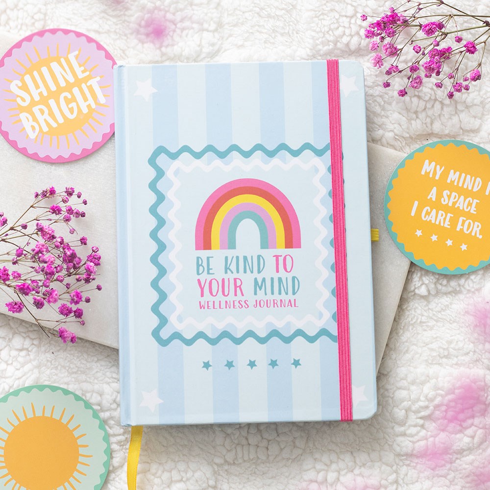 Be Kind to Your Mind A5 Wellness Journal with Citrine Pen