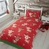 Childrens Christmas Bedding Single - Rudolph and Friends