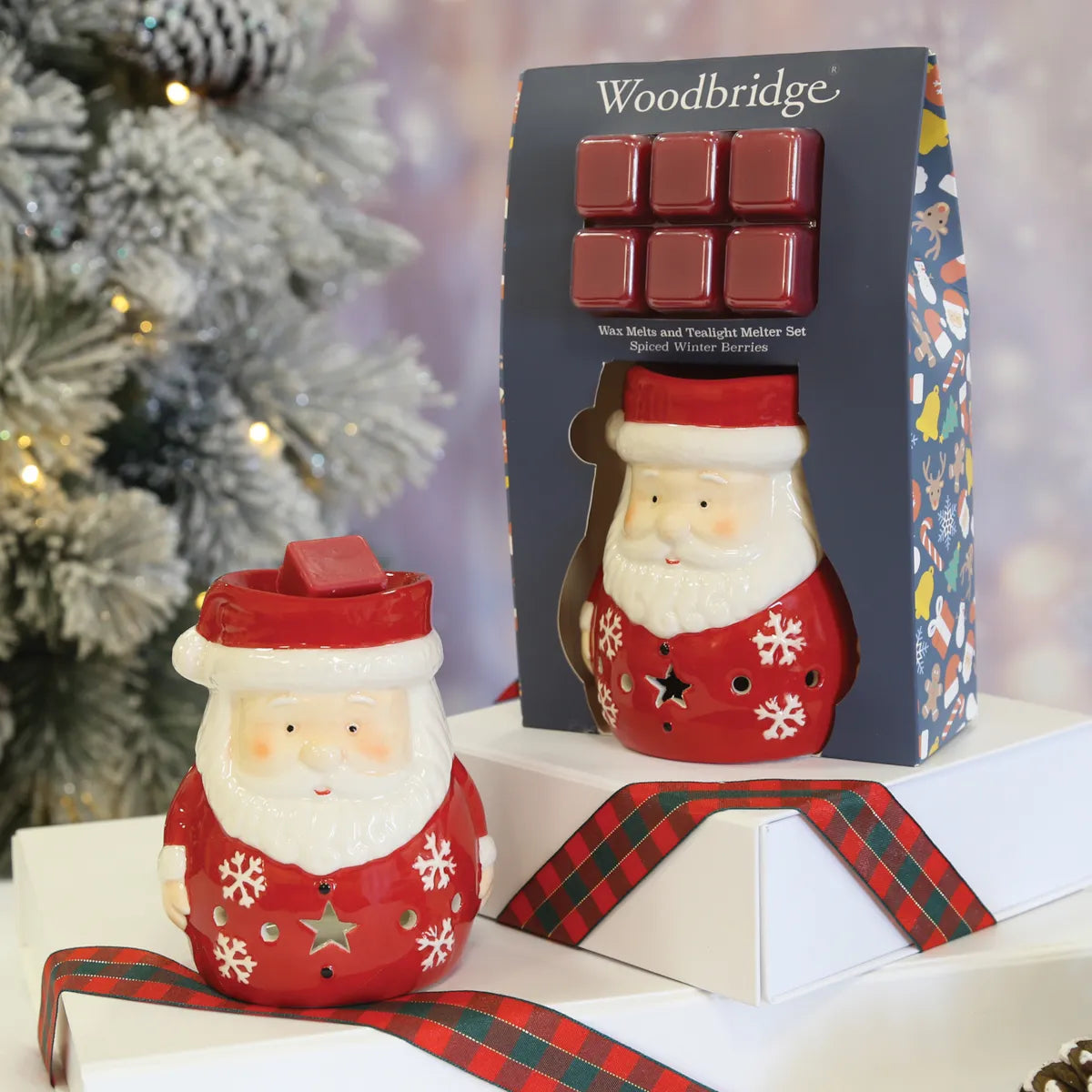Woodbridge Wax Melts & Tealight Melter Set – Santa