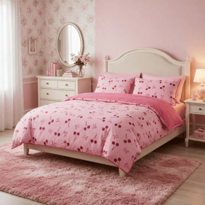 Duvet Set Cherries & Bows King