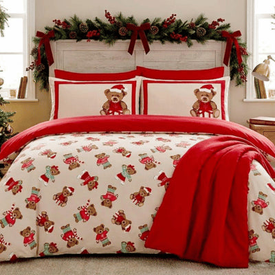 Christmas Percy: The Christmas Teddy Rotary Duvet Set KING