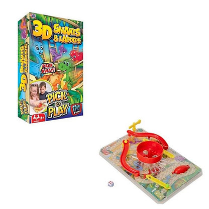 3D Dino Snakes & Ladders Pick & Play Game