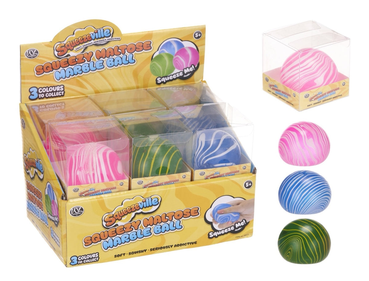 Squeezy Sugar Maltose Marble Ball 6cm Random colour sent