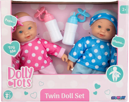 DOLLY TOTS 30CM TWIN DOLLS PLAYSET