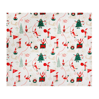 Elfie Printed Fleece Throw Cream/Mint