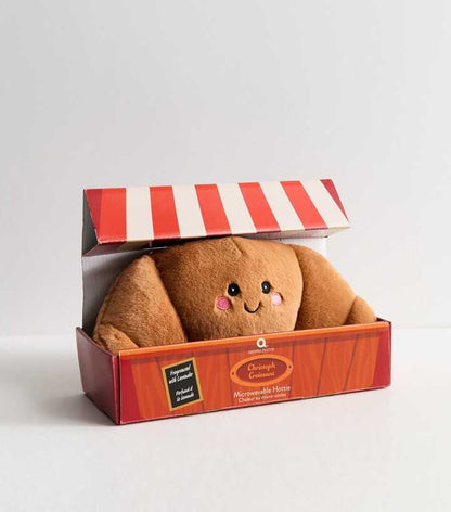 Brown Plush Croissant Microwaveable Hottie