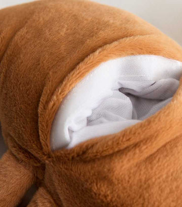 Brown Plush Croissant Microwaveable Hottie