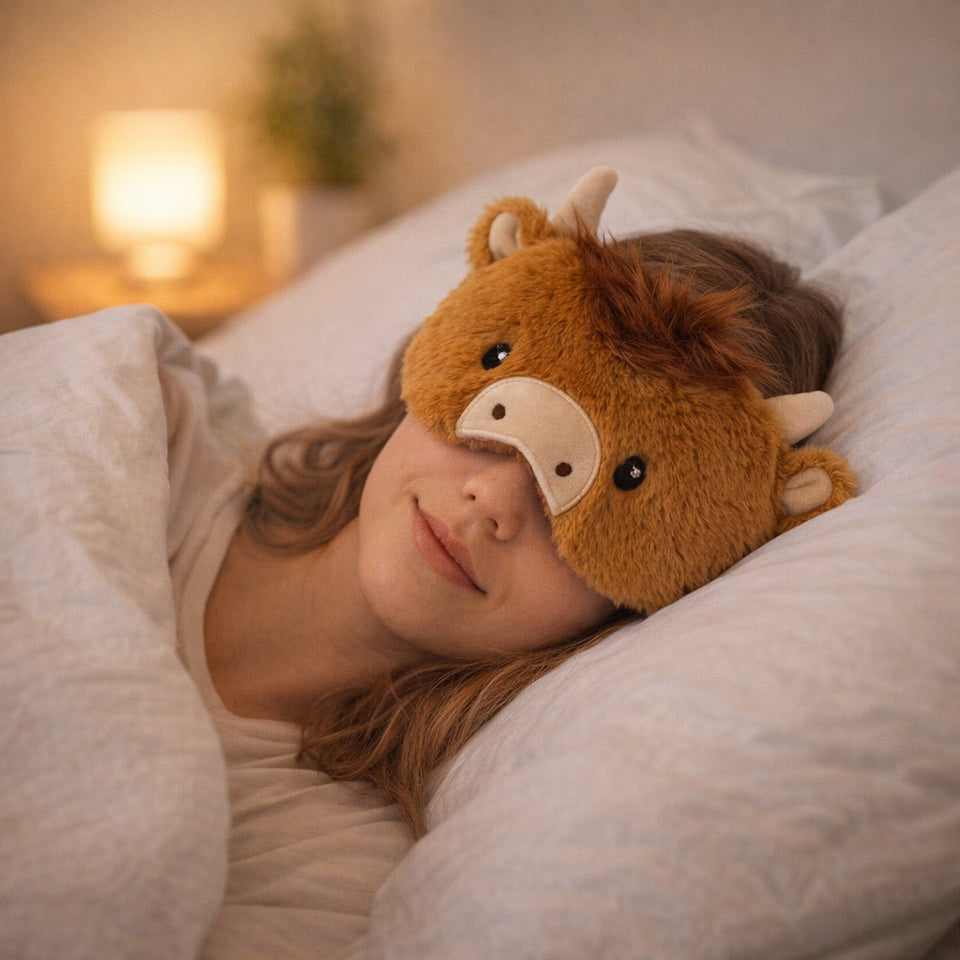 Aroma Home Harris Highland Cow Sleep Eye Mask