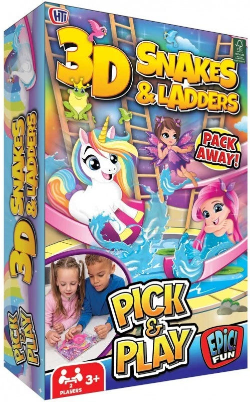 3D Magical  Snakes & Ladders Pick & Play Game