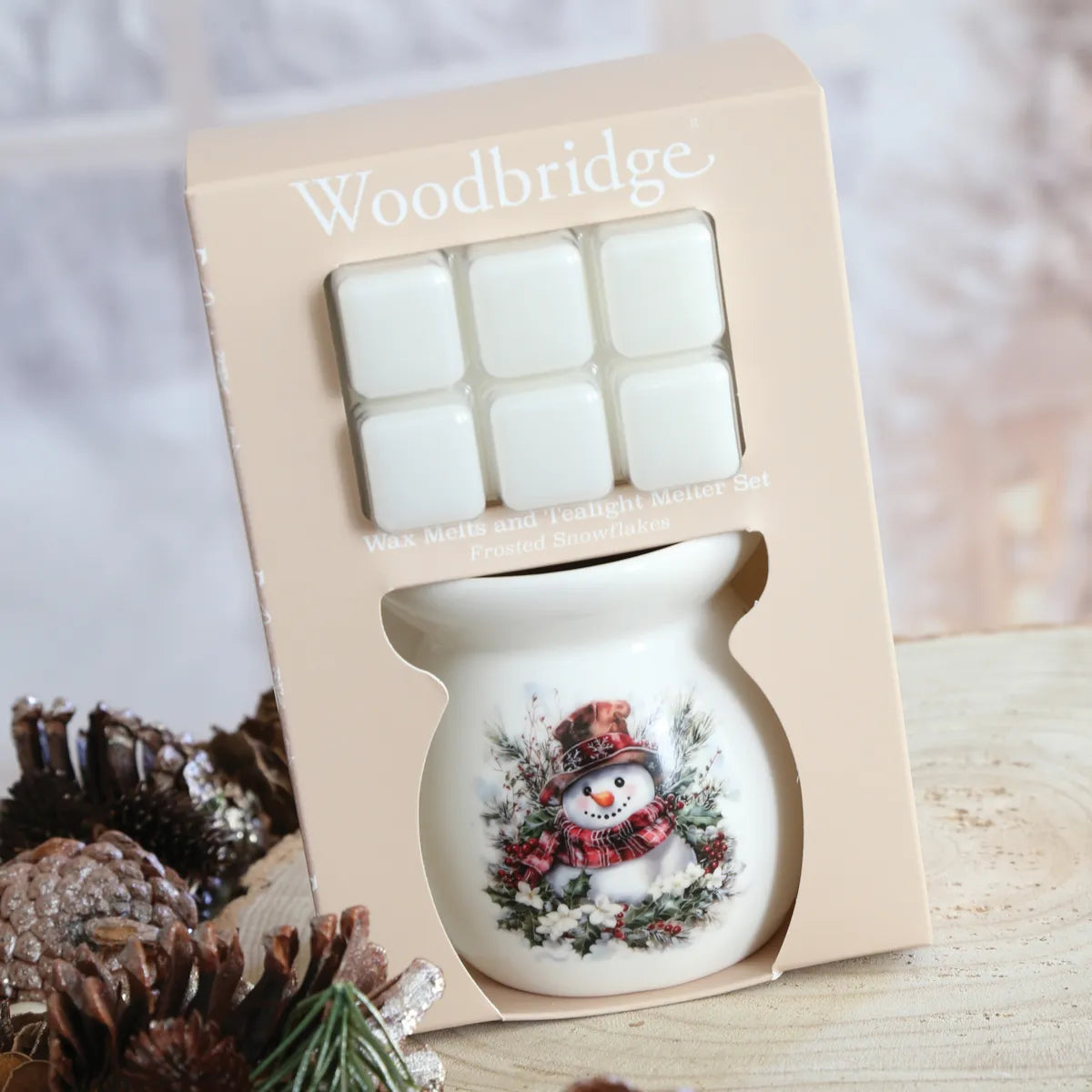 Woodbridge Wax Melts & Tealight Melter Set – Snowman