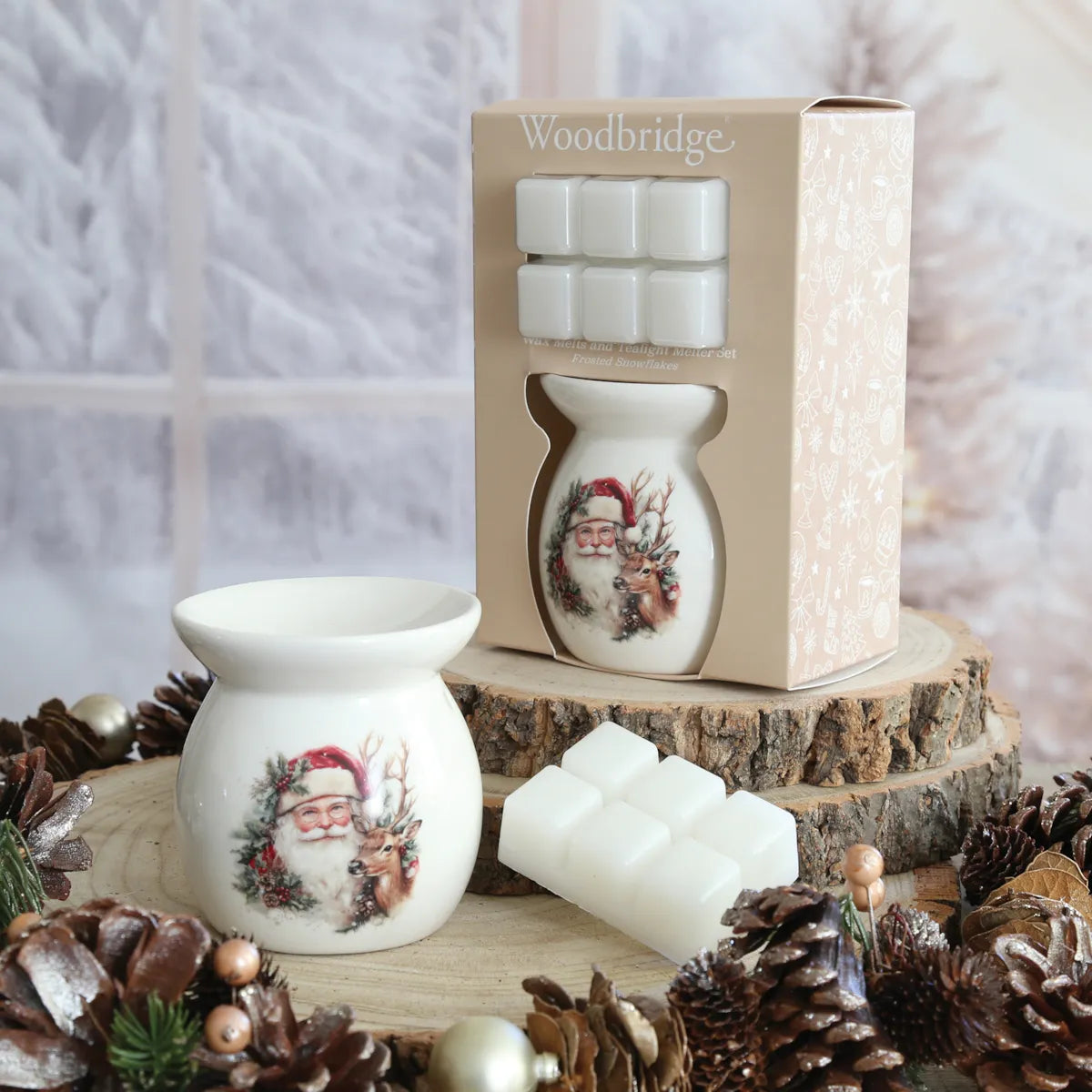Woodbridge Wax Melts & Tealight Melter Set – Santa